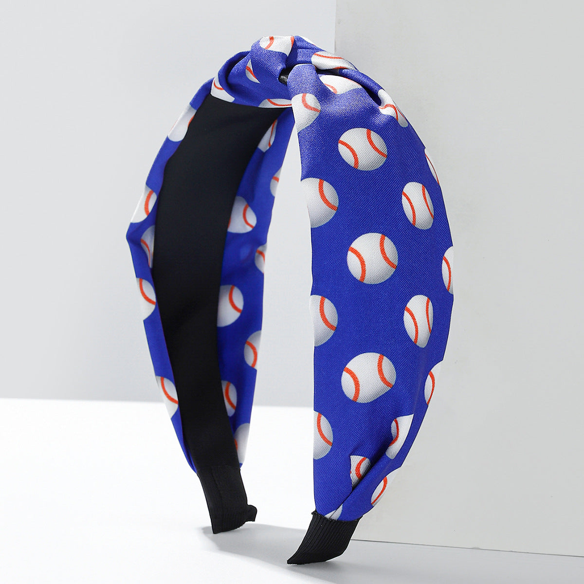 Wholesale  Sports Wind Hair Band Fabric Baseball Printing Simple Knot Hair Band